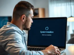 Dłonie piszące na podświetlanej klawiaturze mechanicznej, naciskające klawisz Shift oraz cyfrę jeden.